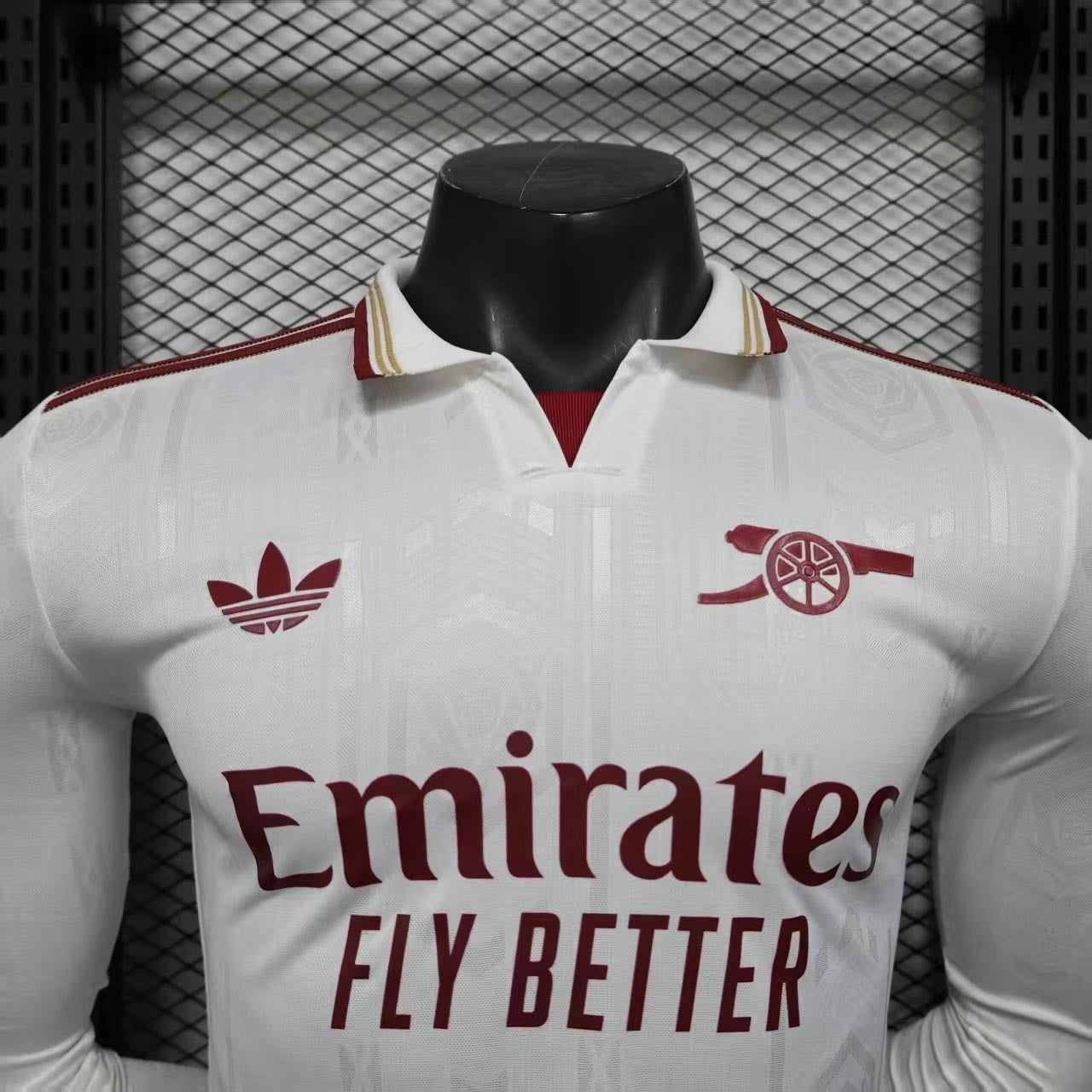 Camisola Manga Comprida ARS 2025-26 Alternativa Branca Versão Jogador