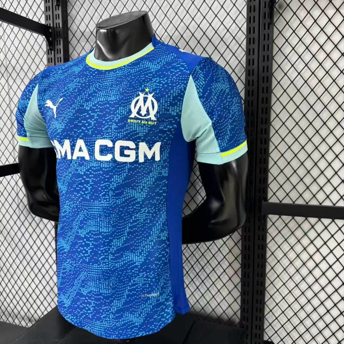 Camisola Olympique Marselha 2025-26 Alternativa Azul Clara Versão Jogador