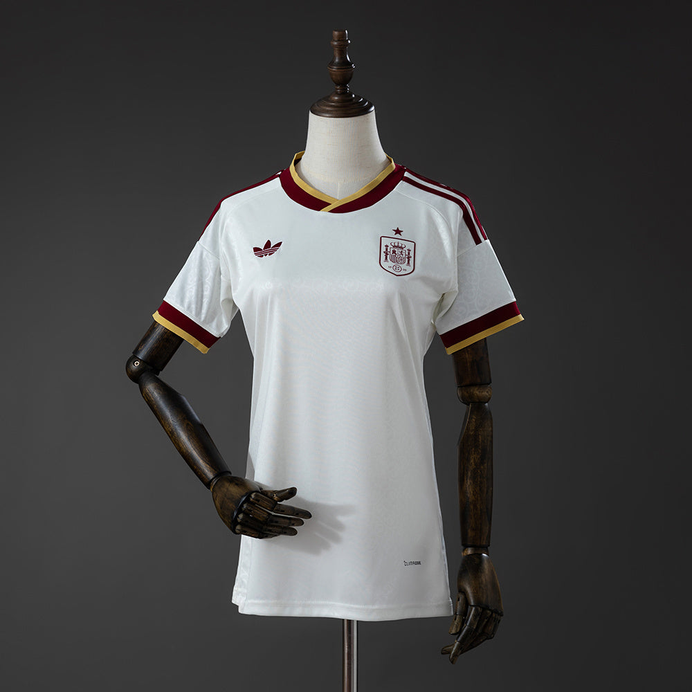 Camisola Espanha 2026 Alternativa Branca Versão Mulher