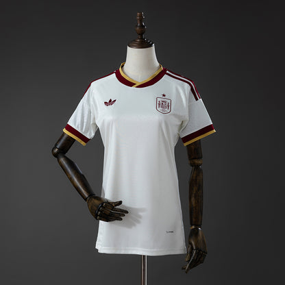 Camisola Espanha 2026 Alternativa Branca Versão Mulher