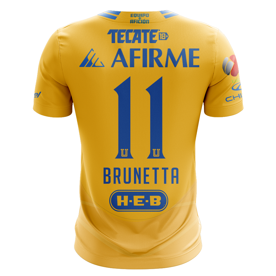 Camisola Tigres 2024-25 Principal Versão Adepto BRUNETTA #11
