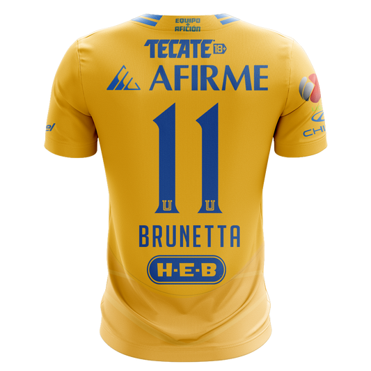 Camisola Tigres 2024-25 Principal Versão Adepto BRUNETTA #11