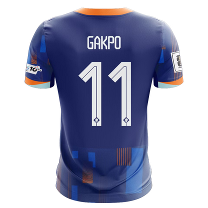 Camisola Paises Baixos 2024 Alternativa Azul Versão Adepto GAKPO #11