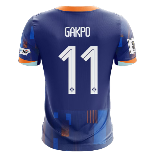 Camisola Paises Baixos 2024 Alternativa Azul Versão Adepto GAKPO #11