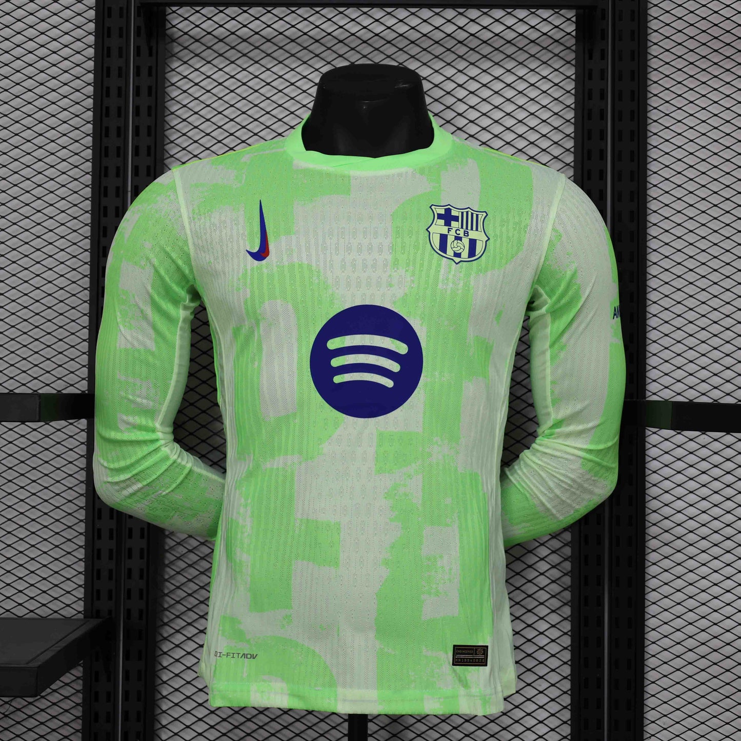 Camisola Manga Comprida FC Barcelona 2024-25 Alternativa Verde Versão Jogador