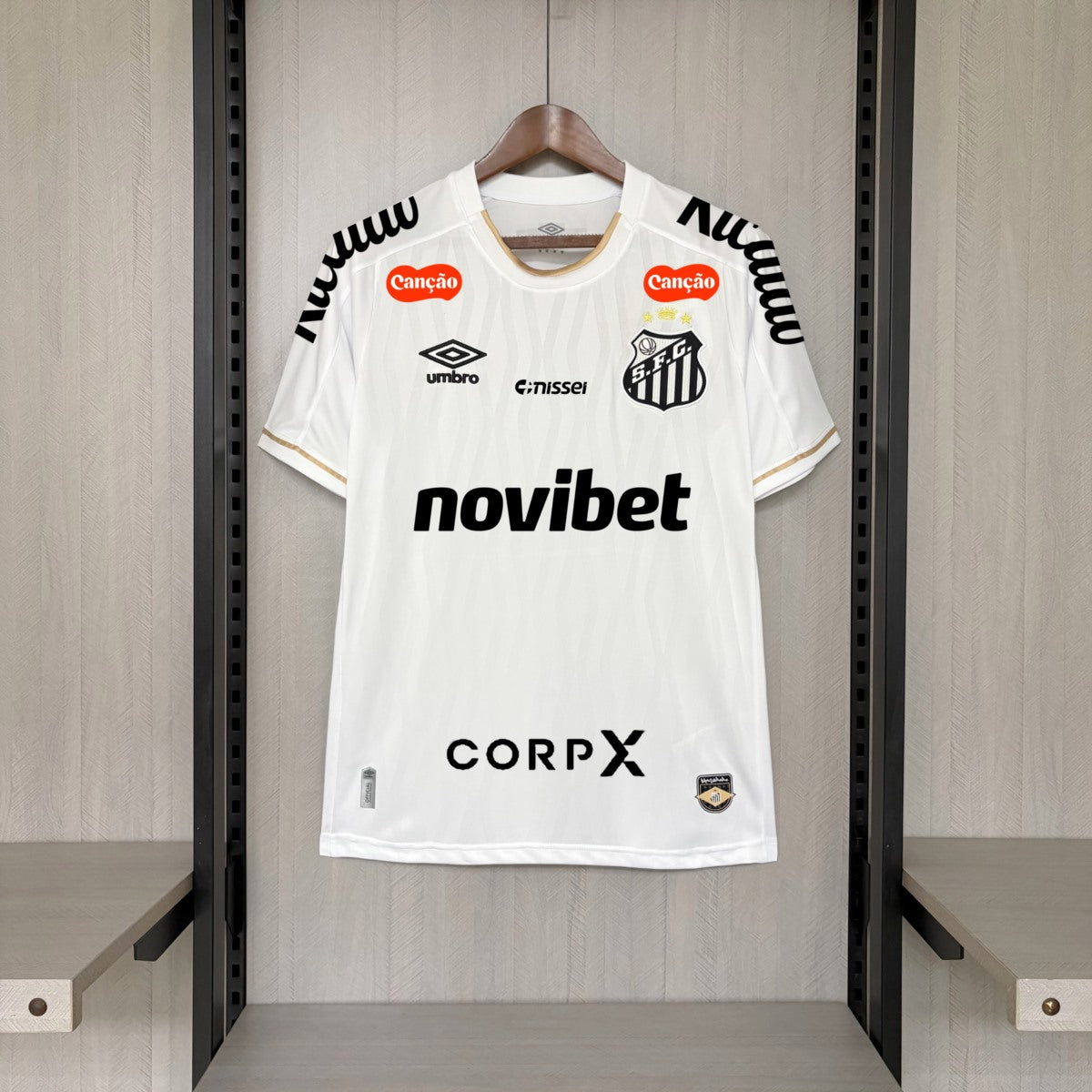 Camisola Santos FC 2026-27 Principal Versão Adepto Todos Patrocinadores