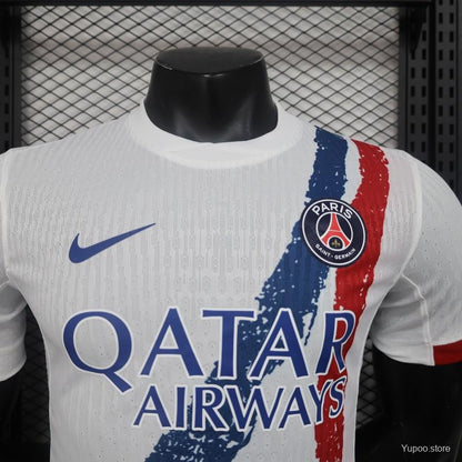 Camisola FC Paris Saint-Germain 2024-25 Alternativa Branca Versão Jogador