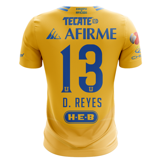 Camisola Tigres 2024-25 Principal Versão Adepto D. REYS #13