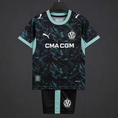 Kit Criança Olympique Marselha 2026-27 Alternativo Azul