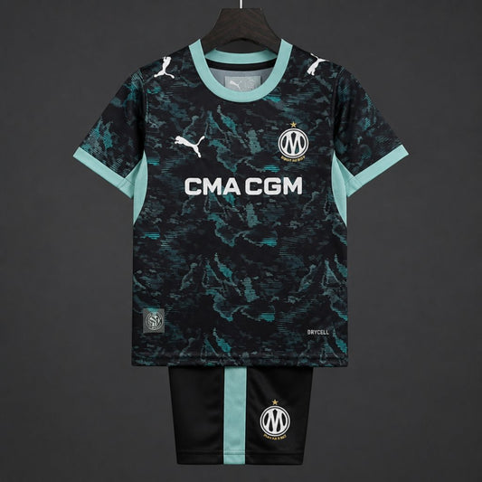 Kit Criança Olympique Marselha 2026-27 Alternativo Azul
