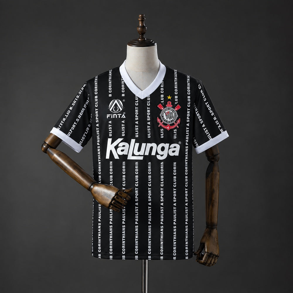 Camisola SC Corinthians 1994-95 Alternativa Preta Versão Adepto