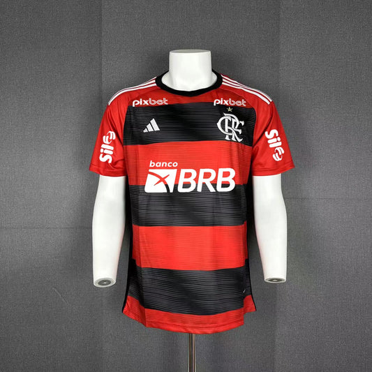 Camisola CR Flamengo 2023-24 Principal Versão Adepto Todos Patrocinadores-ESGOTADO