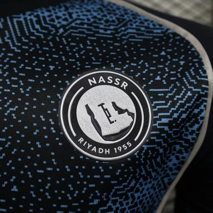 Camisola Al-Nassr FC 2025-26 Alternativa Azul Versão Jogador