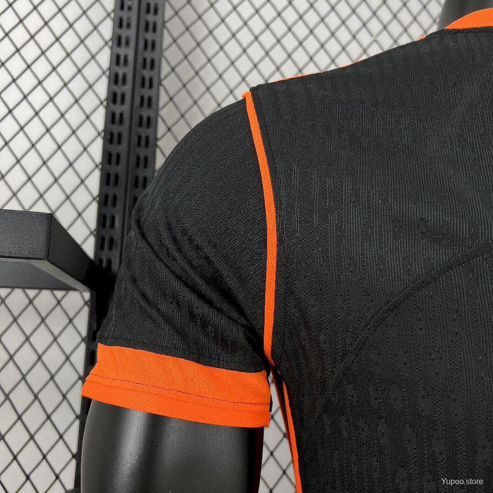 Camisola SC Corinthians 2025-26 Alternativa Preta/Laranja Versão Jogador