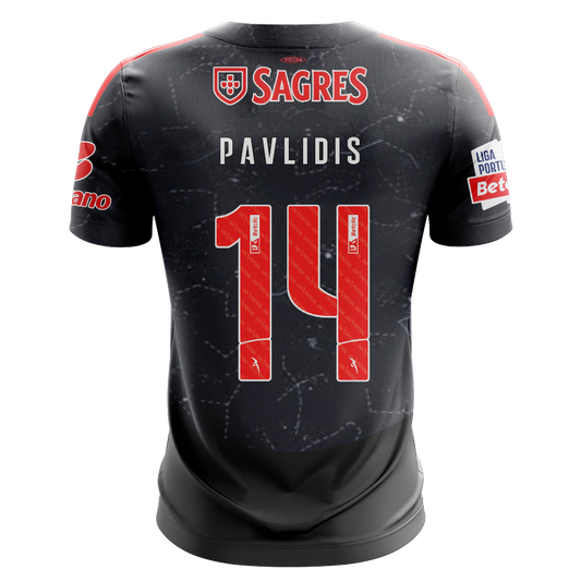 Camisola SLB 2024-25 Alternativa Preta Versão Adepto PAVLIDIS #14
