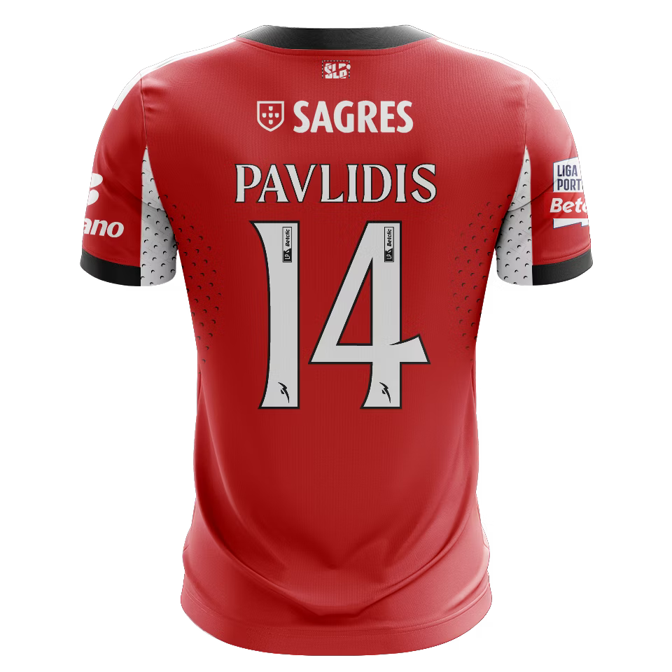Camisola SLB 2025-26 Principal Versão Adepto PAVLIDIS #14
