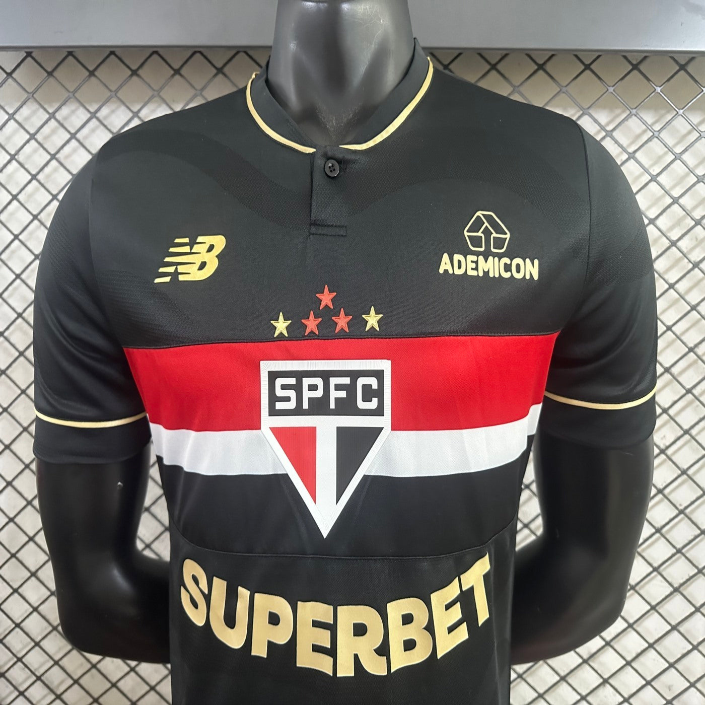 Camisola São Paulo FC 2025-26 Alternativa Preta Versão Adepto