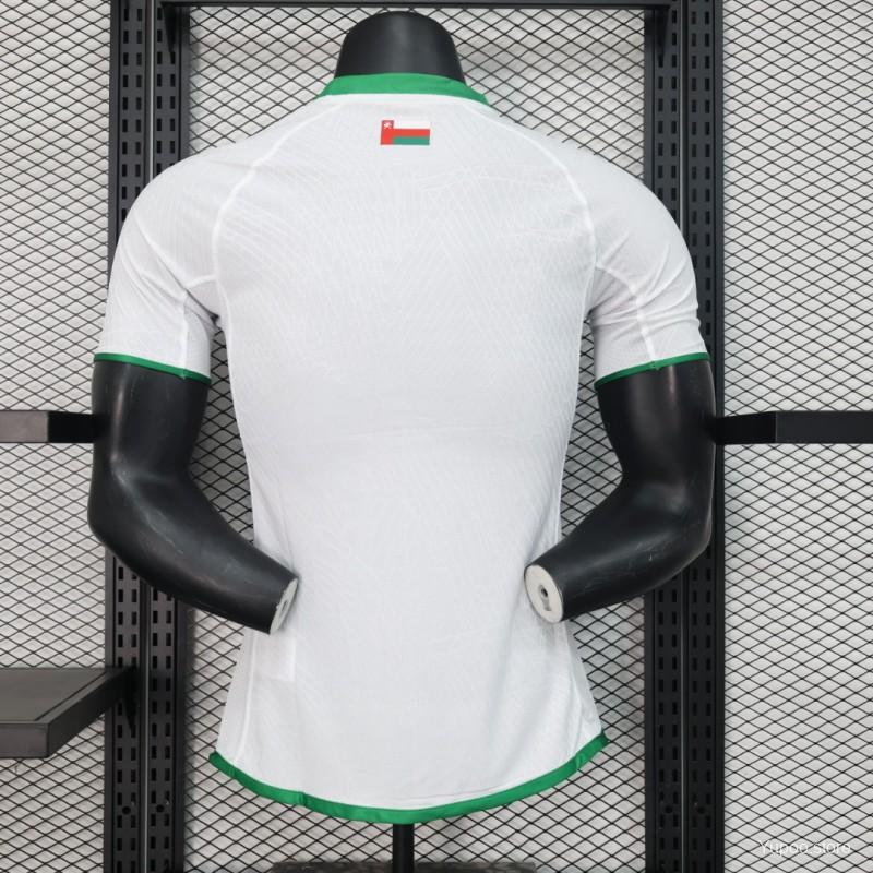 Camisola Omã 2024 Alternativa Branca Versão Jogador