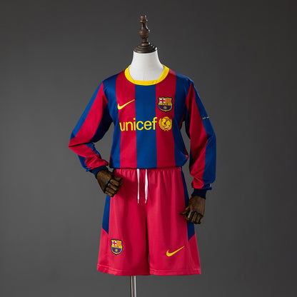 Kit Criança Manga Comprida FC Barcelona 2010-11 Principal