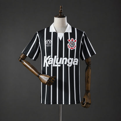Camisola SC Corinthians 1990-91 Alternativa Preta Versão Adepto