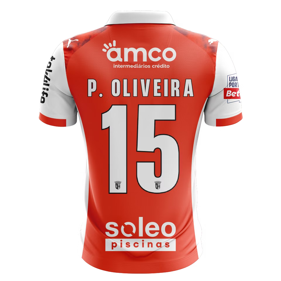 Camisola SC Braga 2025-26 Principal Versão Adepto P. OLIVEIRA #15