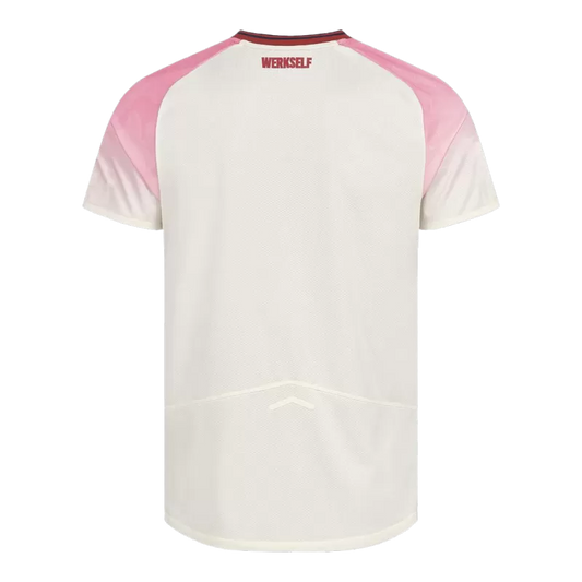 Camisola Bayer 04 Leverkusen 2025-26 Alternativa Rosa Versão Adepto