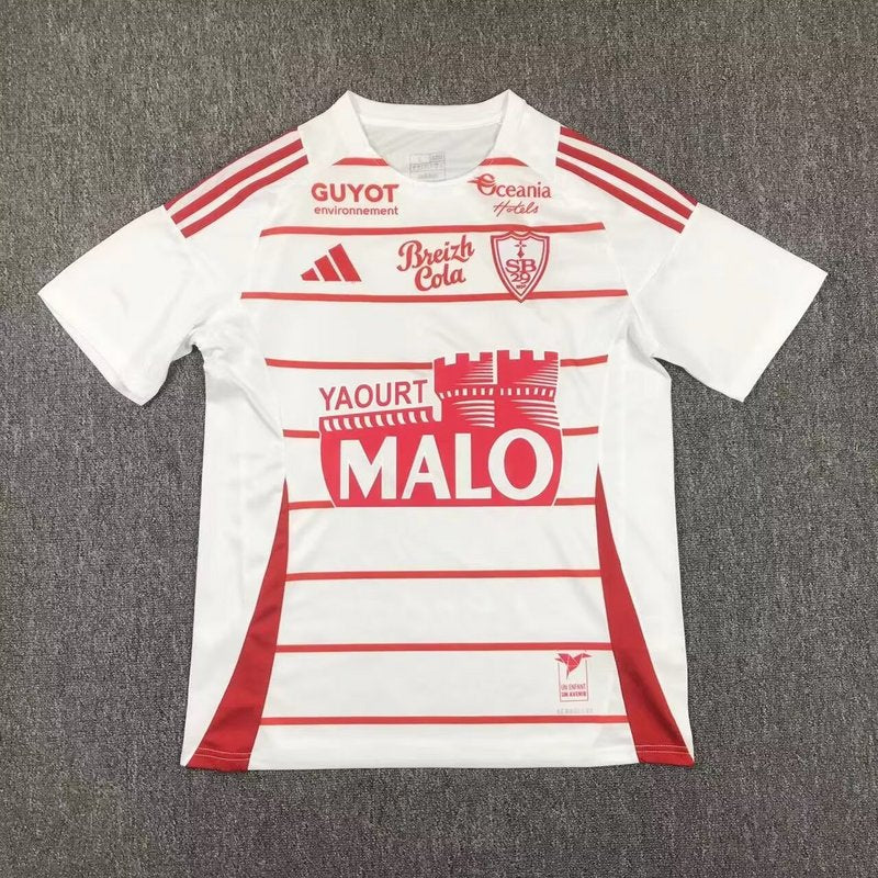 Camisola Stade Brestois 2024-25 Alternativa Branca Versão Adepto