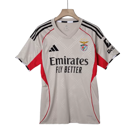 Camisola SLB 2025-26 Alternativa Beje Versão Adepto