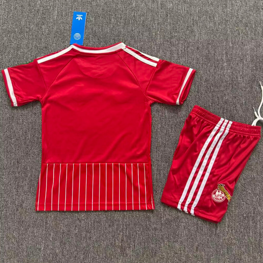 Kit Criança 1.FC Koln 2026-27 Alternativo Vermelho