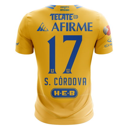 Camisola Tigres 2024-25 Principal Versão Adepto S. CÓRDOVA #17