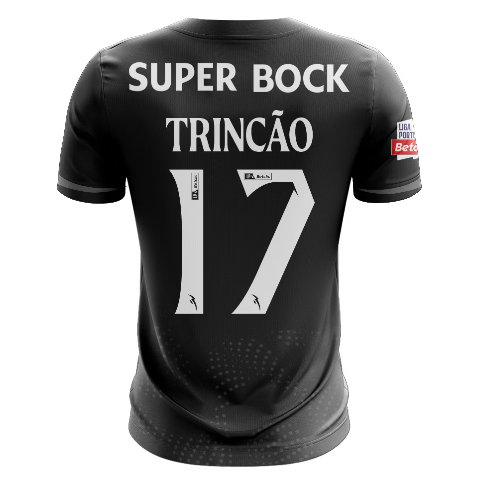 Camisola SCP 2025-26 Alternativa Preta Versão Adepto TRINCÃO #17