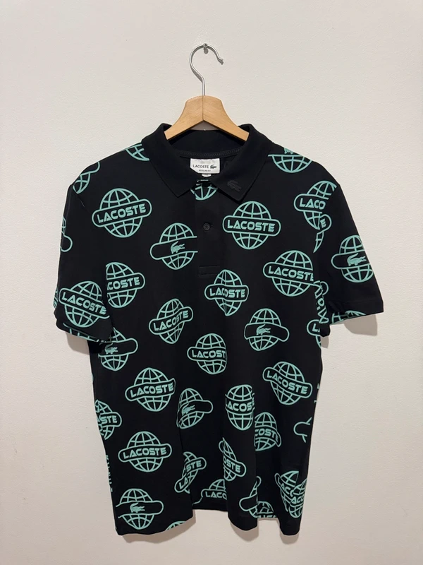 Polo Preto Lacoste Planeta (Entrega Imediata)