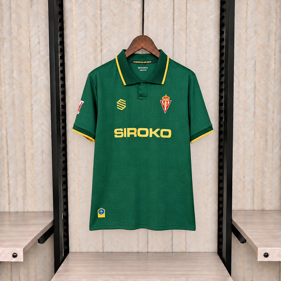 Camisola Real Sporting de Gijón 2026-27 Alternativa Verde Versão Adepto