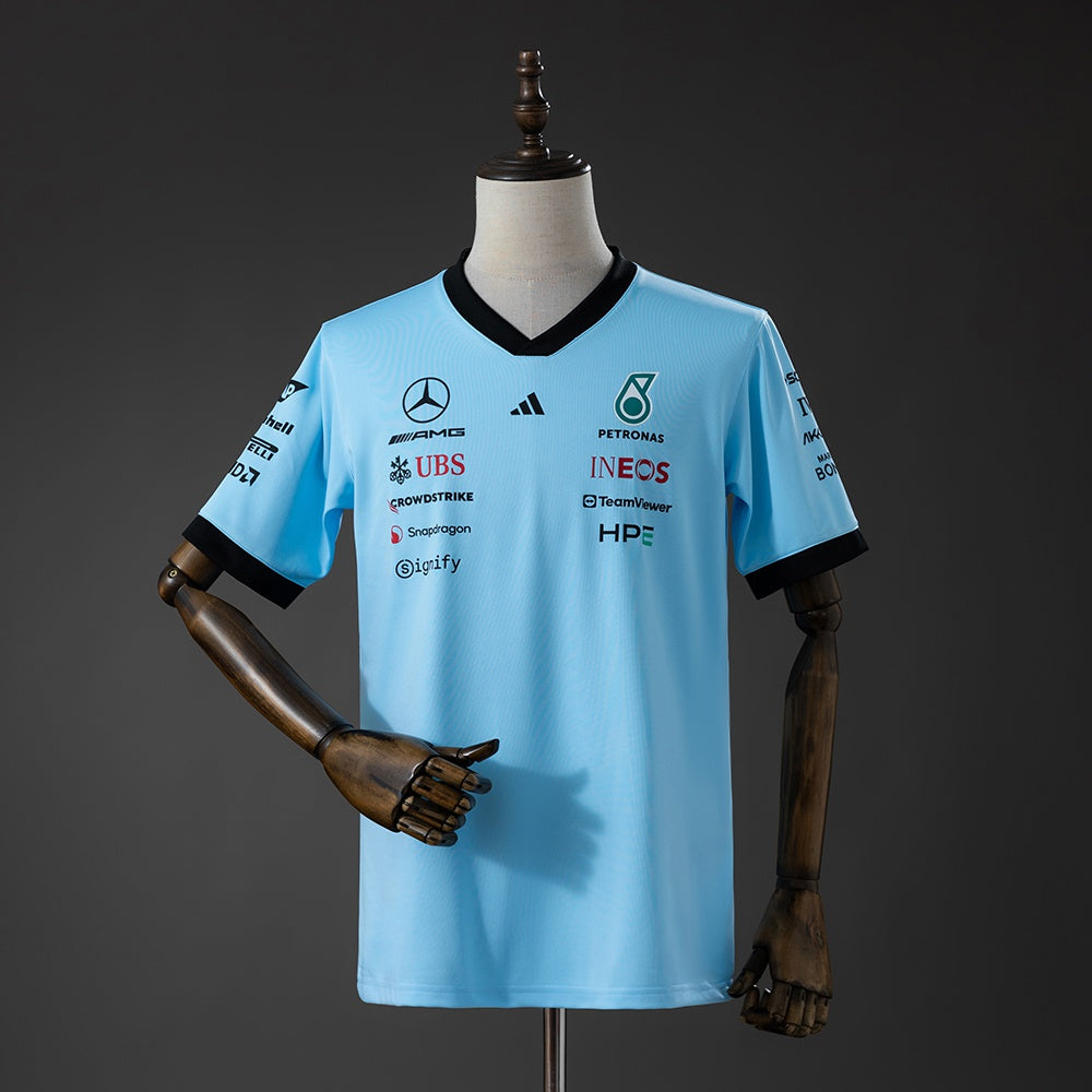 Camisola F1 Mercedes-AMG 2026 Azul Clara
