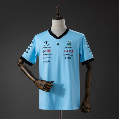 Camisola F1 Mercedes-AMG 2026 Azul Clara