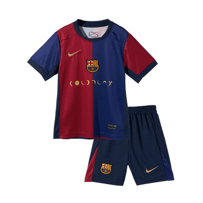 Kit Criança FC Barcelona 2024-25 Edição Coldplay