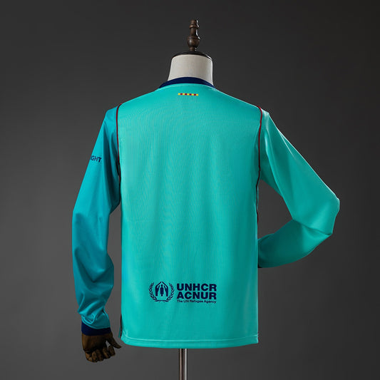 Camisola Manga Comprida FC Barcelona 2026-27 Alternativa Azul Versão Adepto