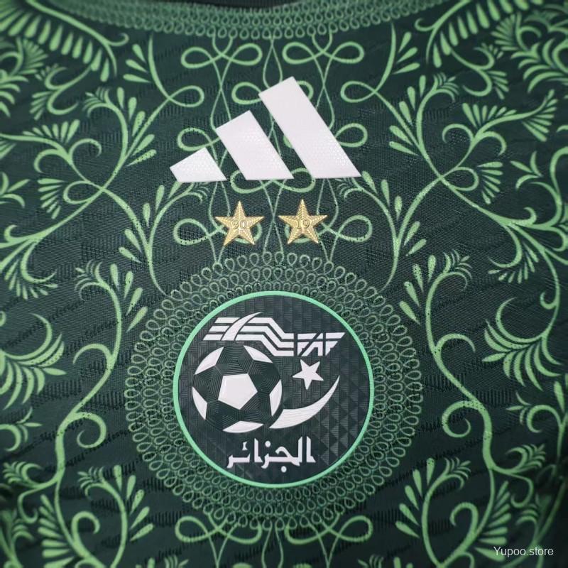 Camisola Argelia 2024 Alternativa Verde Versão Jogador