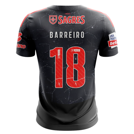 Camisola SLB 2024-25 Alternativa Preta Versão Adepto BARREIRO #18