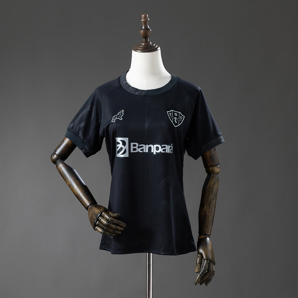 Camisola Paysandu SC 2025-26 Alternativa Preta Versão Mulher