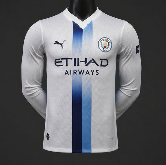 Camisola Manga Comprida MCI 2026-27 Alternativa Branca Versão Jogador