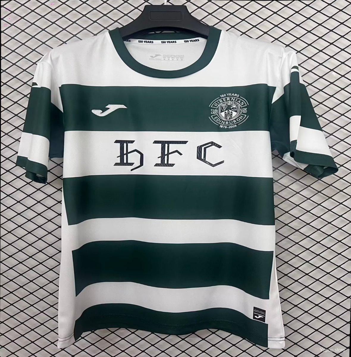 Camisola Hibernian FC 2025-26 Edição 150º Aniversario Versão Adepto