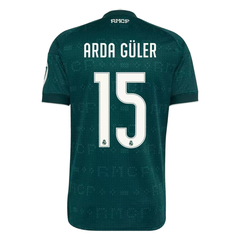 Camisola Real Madrid CF 2026-27 Alternativa Verde Versão Adepto ARDA GÜLER #15