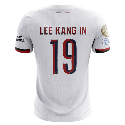 Camisola FC Paris Saint-Germain 2025-26 Alternativa Branca CWC Versão Adepto LEE KANG IN #19