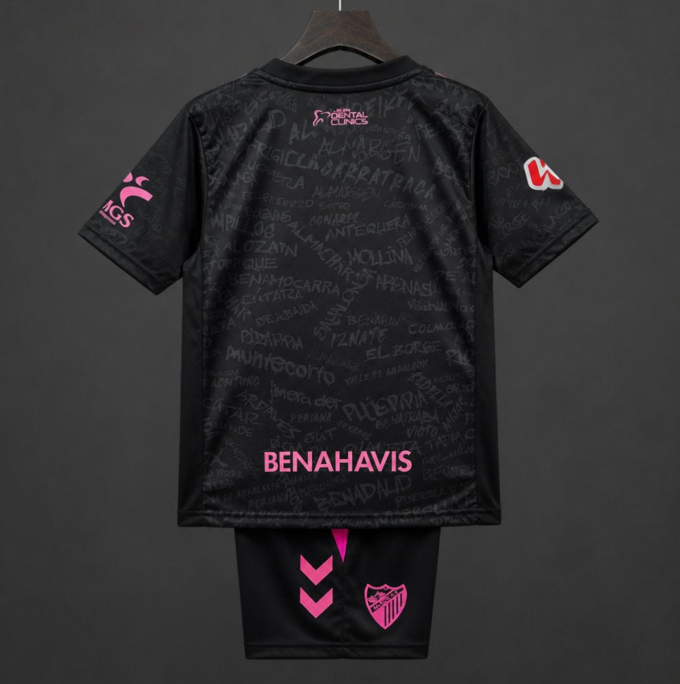 Kit Criança Malaga CF 2026-27 Alternativo Preto