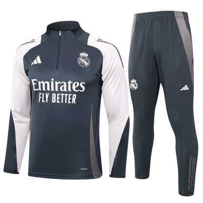 Fato de Treino Real Madrid CF 2024-25 - Camisola com Fecho