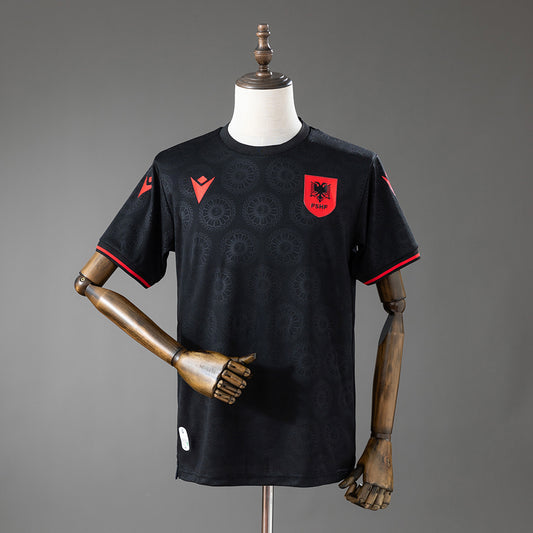 Camisola Albania 2026 Alternativa Preta Versão Adepto
