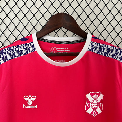 Camisola CD Tenerife 2024-25 Alternativa Vermelha Versão Adepto