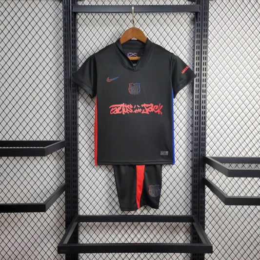 Kit Criança FC Barcelona 2025-26 Edição Travis Scott