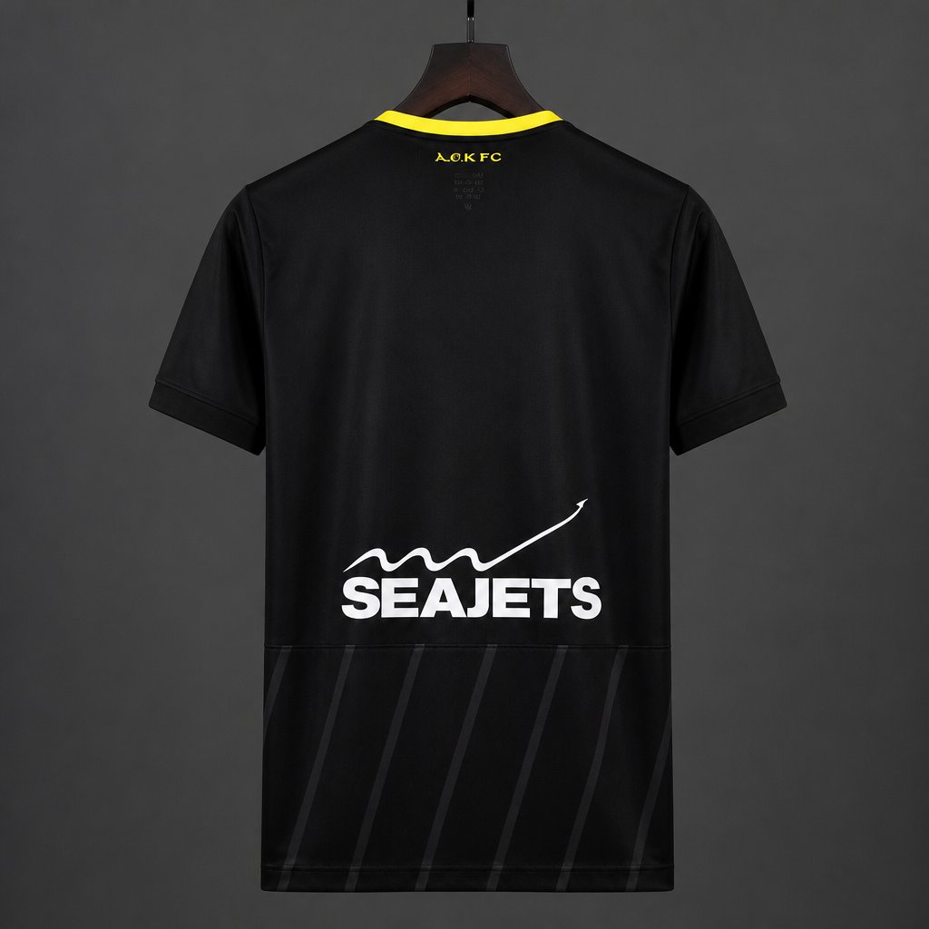 Camisola AEK Atenas 2026-27 Alternativa Preta Versão Adepto